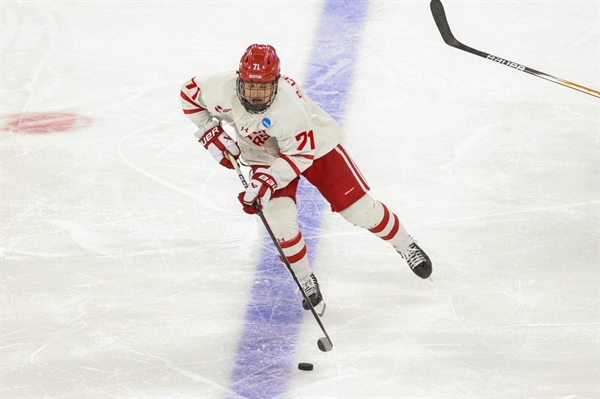 DU’s first challenge at the Frozen Four: Slow down Macklin Celebrini, the...