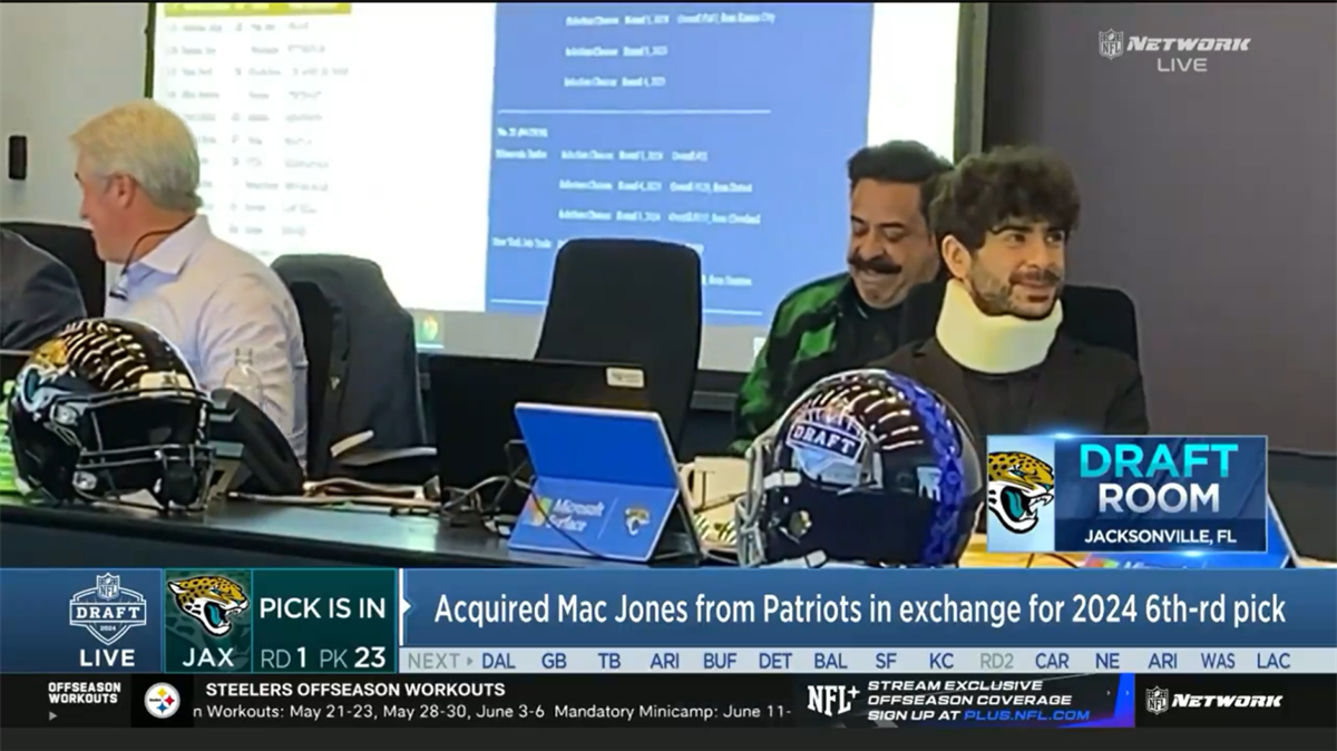 Why Jaguars executive, AEW president Tony Khan is in a neck brace at the NFL draft