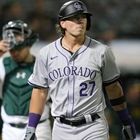 Rockies rookie outfielder breaks left hand in loss to Phillies