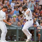 Rockies’ Jake Cave supplies the fireworks in 4-3 win over Brewers