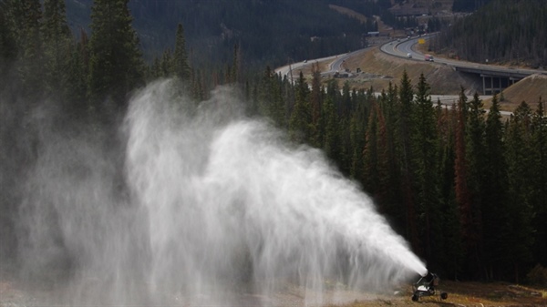 The snow-making guns are out at these Colorado ski areas