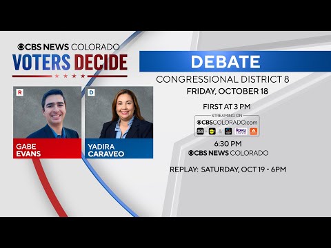 Congressional District 8 candidates Gabe Evans and Yadira Caraveo to debate on Friday