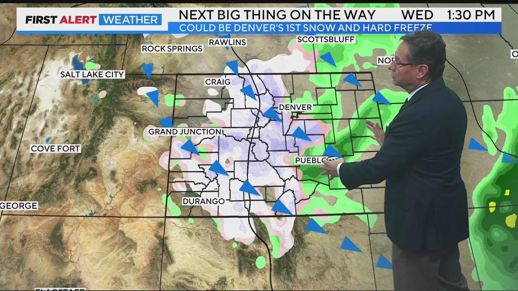 Mild Monday with rain and snow by mid-week for Denver and Colorado