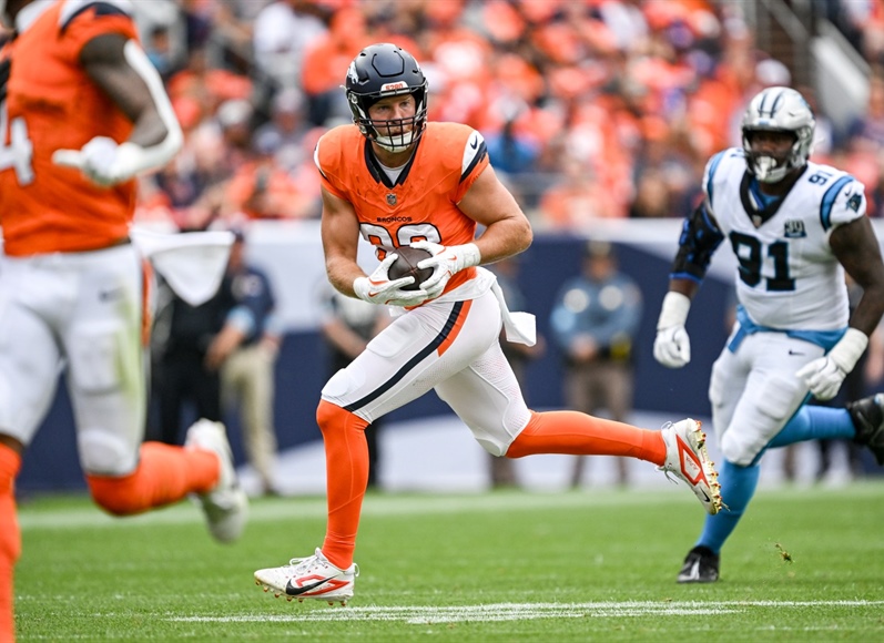 Adam Trautman’s career day part of breakout performance for Broncos tight ends