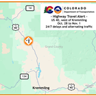 CDOT implements one-way alternating traffic on US 40 from Kremmling to Steamboat Springs