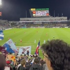 Rapids goalkeeper and mascot asking for fans to fill the stands for the playoffs