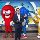 Sonic, Tails, Knuckles, and Shadow from "Sonic the Hedgehog 3" get ready to meet Avalanche fans