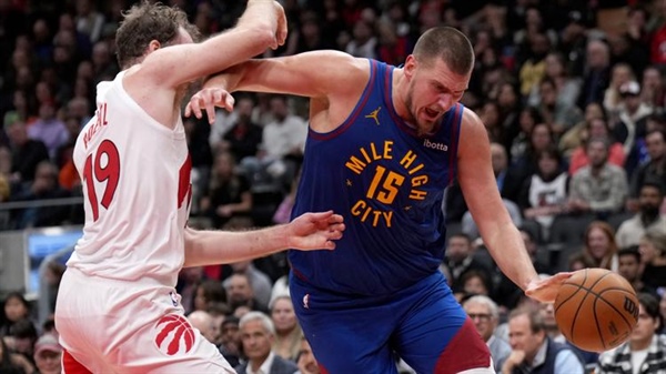 Nikola Jokic scores 40, Nuggets rally from 15 down to beat Raptors for first win of season