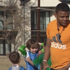 Sharing their skills: Venezuelan professional soccer players teach Sunday clinic